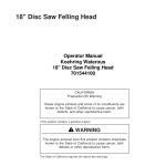 John Deere 18 INCH Stt Disc Saw Felling Heads Operator's Manuals (701544100) - Image 1