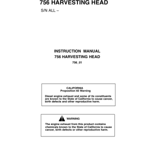 John Deere 756 Harvesting Heads Operator's Manuals (756) - Image 1