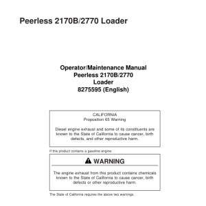 John Deere 2170 Knuckleboom Loader Operator's Manuals (8275595) - Image 1