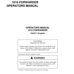 John Deere 1010 Forwarders Operator's Manuals (F034571) - Image 1