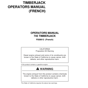 John Deere 745 Harvesting Heads Operator's Manuals (F059913) - Image 1
