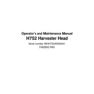 John Deere H752 Harvesting Heads Operator's Manuals (F062893) - Image 1