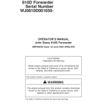 John Deere 810D Forwarders Operator's Manuals (F069342) - Image 1