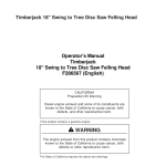 John Deere 18 INCH Stt Disc Saw Felling Heads Operator's Manuals (F286567) - Image 1