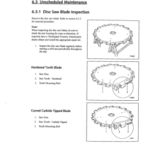 John Deere D567 Dtt Disc Saw Felling Heads Operator's Manuals (F287668) - Image 3