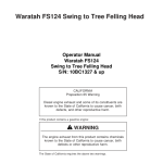 John Deere FS124 Stt Disc Saw Felling Heads Operator's Manuals (F295407) - Image 1