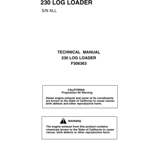 John Deere 230 Knuckleboom Loader Operator's Manuals (F306363) - Image 1