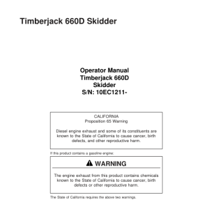 John Deere 660D Skidders Operator's Manuals (F380157) - Image 1