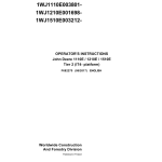 John Deere 1110E IT4 T2, 1210E IT4 T2, 1510E IT4 T2 Forwarders Operator's Manuals (F682270) - Image 1