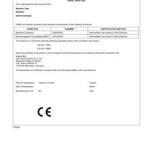 John Deere 1910E T3 FFC Forwarders Operator's Manuals (F684833) - Image 4