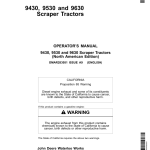 John Deere 9430, 9530, 9630 Scraper Tractors Operator's Manuals (OMAR283051) - Image 1