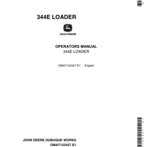 John Deere 344E Loaders Operator's Manuals (OMAT123427) - Image 1