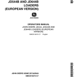 John Deere 444B, 544B, 644B Loaders Operator's Manuals (OMCD15272) - Image 1