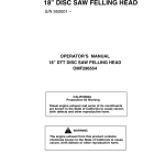 John Deere 18 INCH Dtt Disc Saw Felling Heads Operator's Manuals (OMF286554) - Image 1