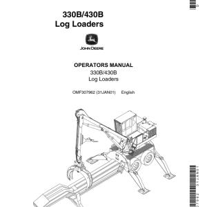 John Deere 330B, 430B Knuckleboom Loader Operator's Manuals (OMF307962) - Image 1