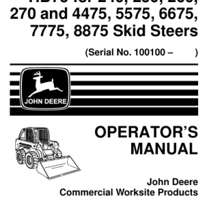 John Deere HB15, HB30, HB50, HB75 Attachments Operator's Manuals (OMKV16791) - Image 1