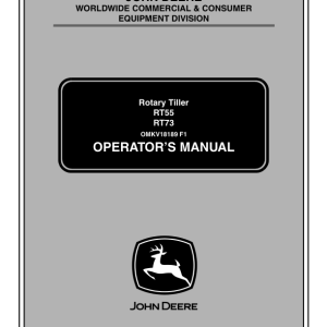 John Deere RT55, RT73 Attachments Operator's Manuals (OMKV18189) - Image 1
