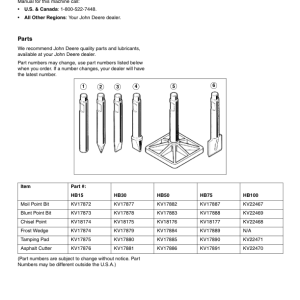 John Deere HB15, HB30, HB50, HB75, HB100 Attachments Operator's Manuals (OMKV18662) - Image 2