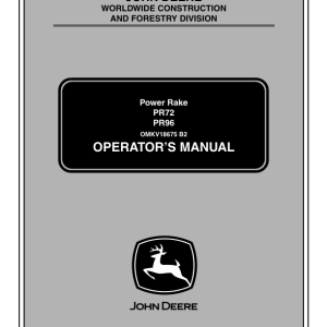 John Deere PR72, PR96 Attachments Operator's Manuals (OMKV18675) - Image 1