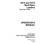 John Deere 4475, 5575 Skid Steers Operator's Manuals (OMM123744) - Image 1
