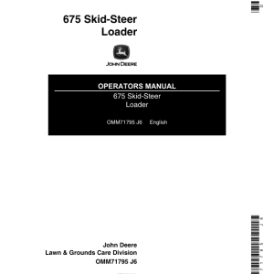 John Deere 675 Skid Steers Operator's Manuals (OMM71795) - Image 1