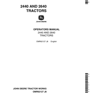 John Deere 2440 & 2640 Tractors Operator's Manual (OMR62127) - Image 1