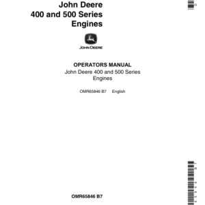 John Deere OEM Engines - 6404D, 6404T, 6404A, 6466A, 6531D, 6531A, 6619A Operator's Manual (OMR65846) - Image 1