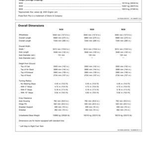 John Deere 9430, 9530, 9630 Scraper Tractors (016000-) (Export Edition) Operator's Manual (OMRE312216) - Image 3