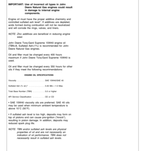 John Deere 6076 Natural Gas Engines Operator's Manual (OMRG21881) - Image 2