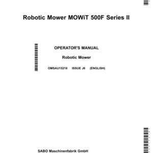 John Deere MOWiT 500F Series II Robotic Mowers Operator's Manual (OMSAU15218) - Image 1