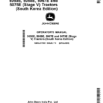 John Deere 5050E, 5058E, 5067E, 5075E (Stage V) Tractors (South Korea Edition) Operator's Manual (OMSJ37661) - Image 1