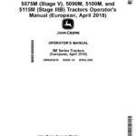 John Deere 5075M (Stage V), 5090M, 5100M, 5115M (Stage IIIB) Tractors Operator's Manual (OMSU56616) - Image 1