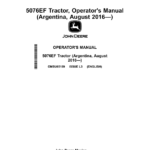 John Deere 5076EF Tractor (Argentina, August 2016-) (Export Edition) Operator's Manual (OMSU65189) - Image 1