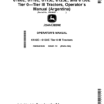 John Deere 6100E, 6110E, 6115E, 6125E, 6130E Tier 0—Tier III Tractors (Argentina) Operator's Manual (OMSU65868) - Image 1