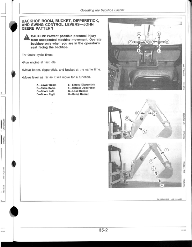 John Deere 315D Backhoes Operator's Manuals (OMT135095)