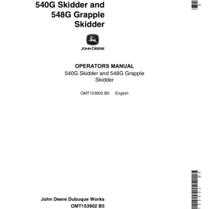 John Deere 540G, 548G Skidders Operator's Manuals (OMT153902) - Image 1