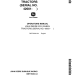 John Deere 2010 Tractors Operator's Manuals (OMT19264) - Image 1