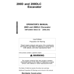 John Deere 200DLC, 200D Excavators Operator's Manuals (OMT226908) - Image 1