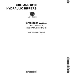 John Deere 3100, 3110 Attachments Operator's Manuals (OMT25095) - Image 1