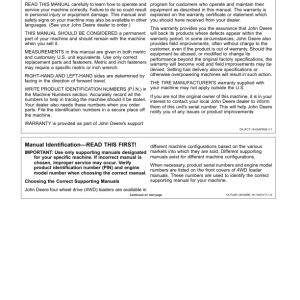 John Deere 724K Loaders Operator's Manuals (OMT260550) - Image 2