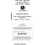 John Deere 370E, 410E, 460E Articulated Dump Trucks Operator's Manuals (OMT264277) - Image 1