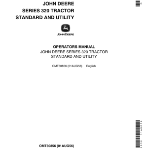 John Deere 320 Tractors Operator's Manuals (OMT30856) - Image 1