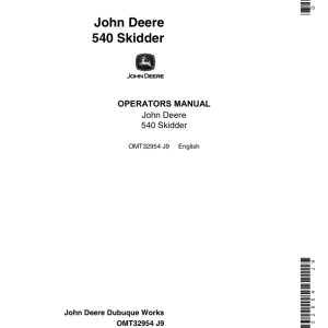 John Deere 540 Skidders Operator's Manuals (OMT32954) - Image 1