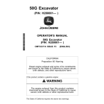 John Deere 50G Excavators Operator's Manuals (OMT333114) - Image 1