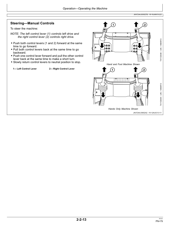 John Deere 326E Skid Steers Operator's Manuals (OMT337542)