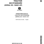 John Deere Tractor 420 Standard (100001-) Operator's Manual (OMT33756) - Image 1