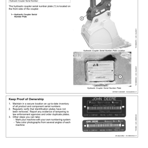 John Deere 85G Excavators Operator's Manuals (OMT337610) - Image 3