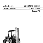 John Deere 480 Forklifts Operator's Manuals (OMT34919) - Image 1