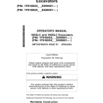 John Deere 160GLC, 180GLC Excavators Operator's Manuals (OMT352706X019) - Image 1