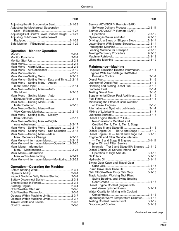 John Deere 2156G Log Loaders Operator's Manuals (OMT361332X19)